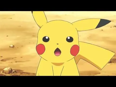 Pikachu with a shocked expression